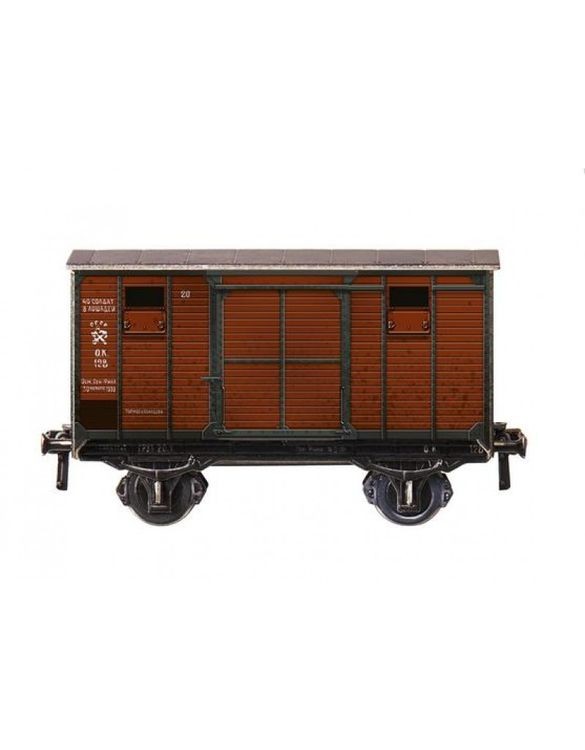 Сборная модель из картона «Двухосный крытый вагон» — картинка 2