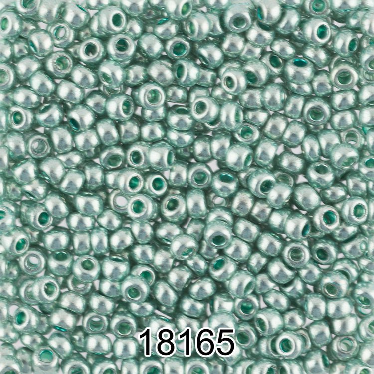 Бисер Чехия круглый 6 10/0, 2,3 мм, 500 г, цвет: 18165 светло-зеленый металлик