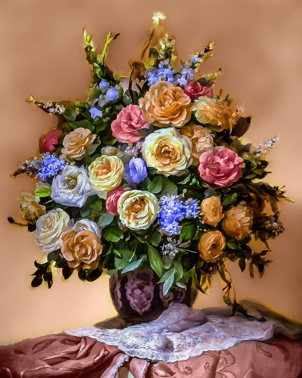 Алмазная вышивка «Букет из роз» — картинка 2