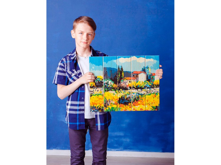 Картина по номерам по дереву Dali «Деревенька в Провансе» — картинка 2