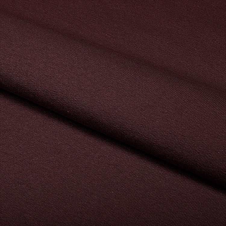 Ткань трикотаж Футер 2х нитка, петля, с лайкрой, 6 м, ширина 180 см, 230 г/м2, пенье, цвет: слива, TBY — картинка 2