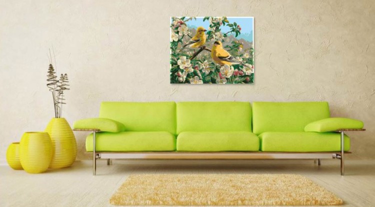 Картина по номерам «Райские птички» — картинка 2