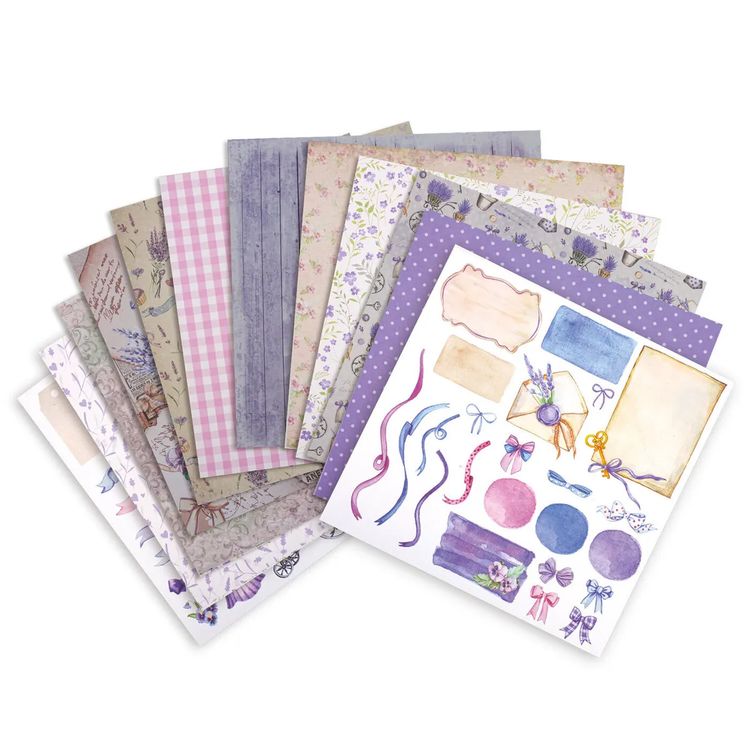 Бумага для скрапбукинга 30х30 см «Прованс», 12 дизайнов — картинка 3