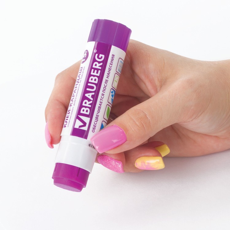 Клей-карандаш BRAUBERG, обесцвечивающийся после высыхания, 15 г — картинка 4