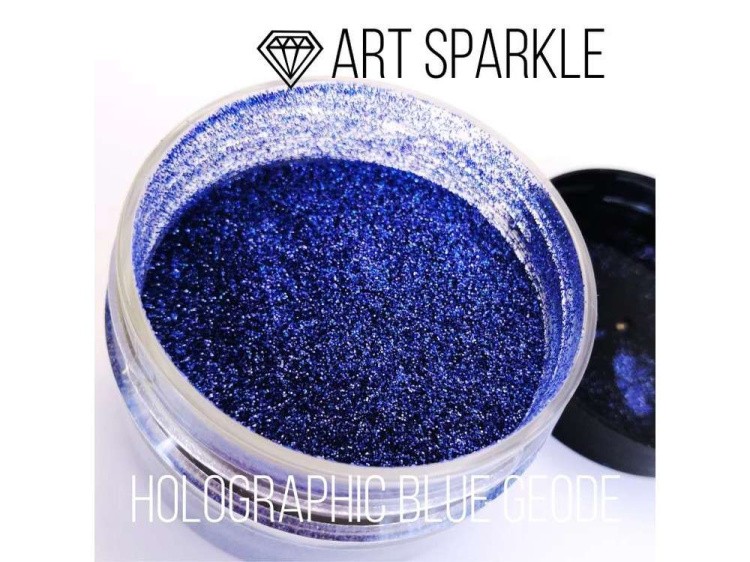 Глиттер мелкий Holografic Blue Geode, 50 г, Craftsmen.store — картинка 2