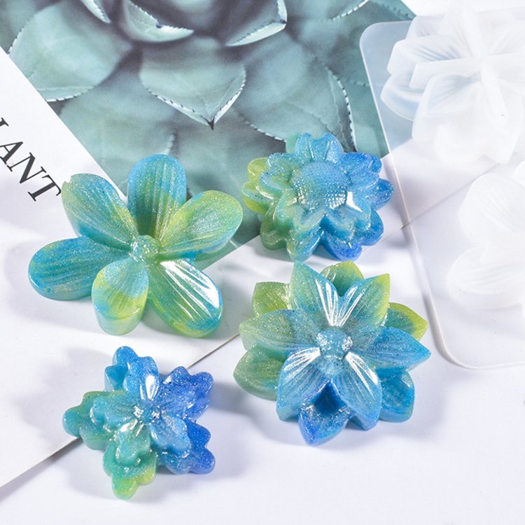 Силиконовый молд - Цветы №2, 11x10см 1 шт. — картинка 6