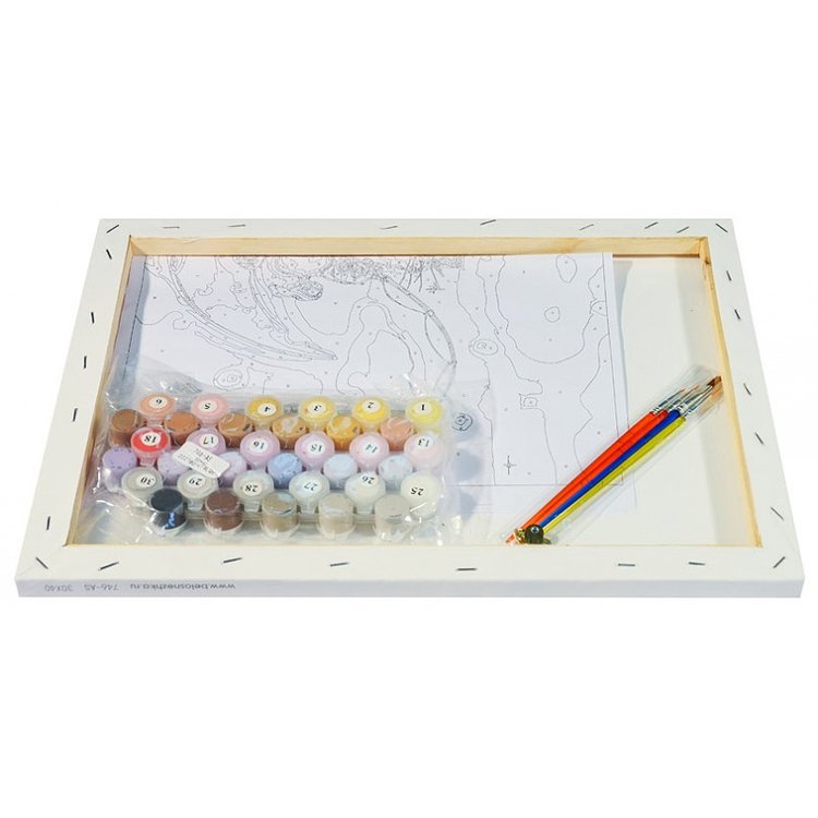 Картина по номерам «Котик на Луне» — картинка 3