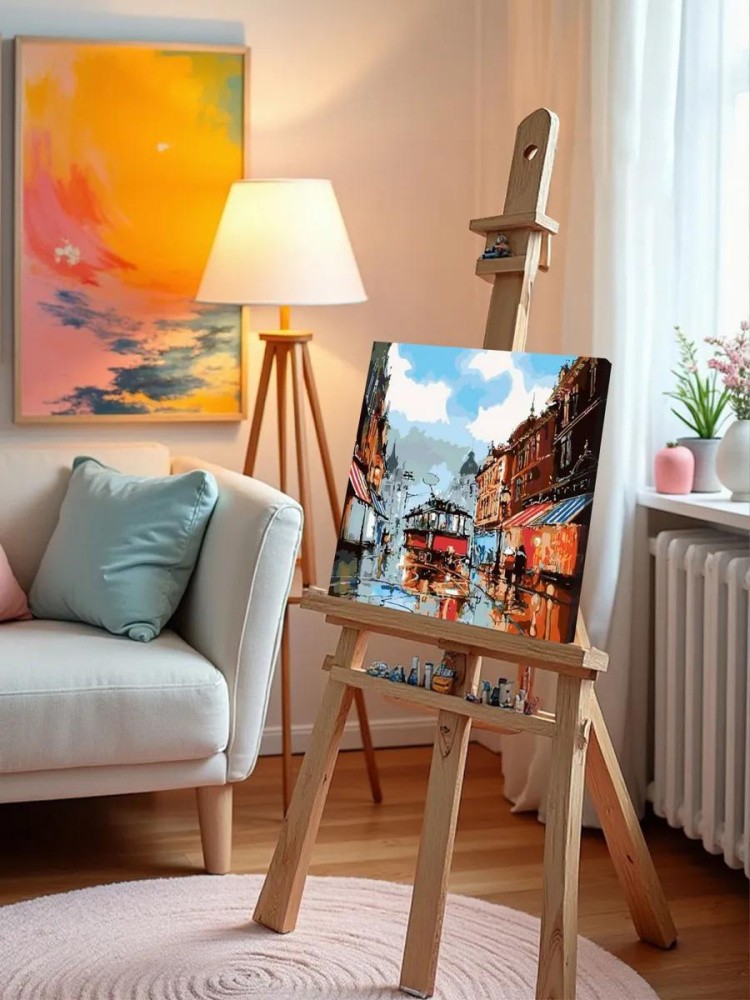 Картина по номерам «Дождливые улицы города» — картинка 10