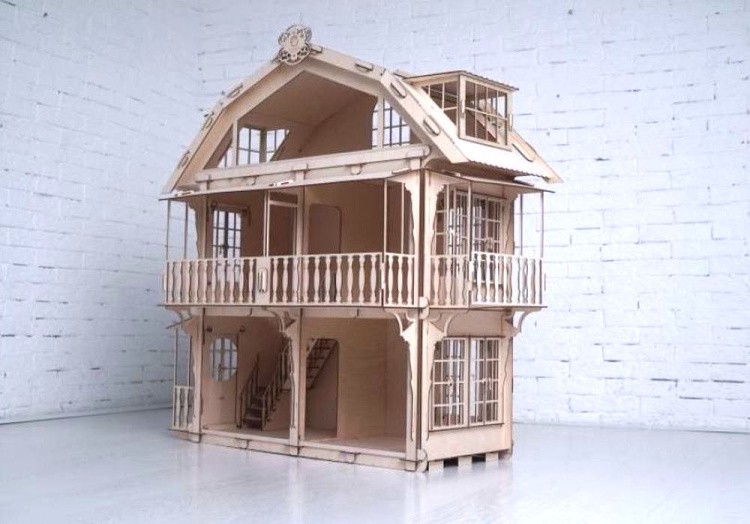 Конструктор 3D деревянный «Большой дом для кукол», Lemmo — картинка 2