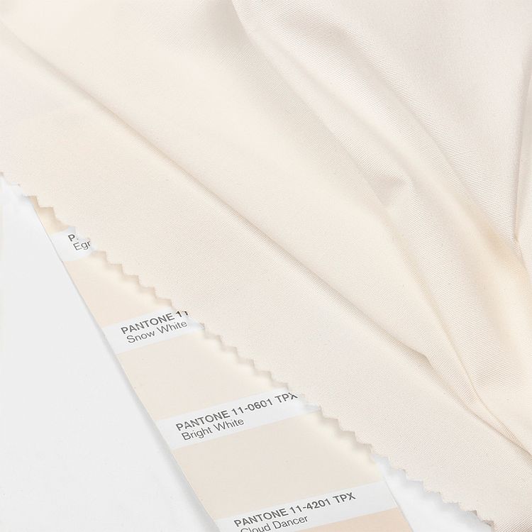 Ткань Поплин стрейч, 1 м х 150 см, 125 г/м², цвет: молочный, TBY — картинка 4