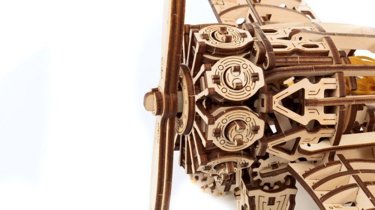Конструктор деревянный 3D «Самолет с мотором», Eco Wood Art — картинка 2