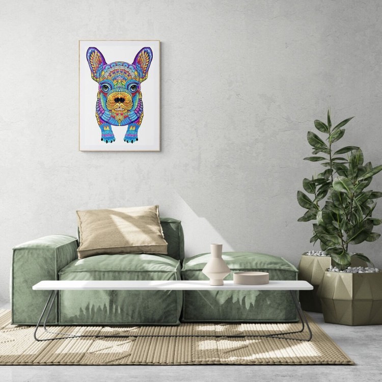 Деревянные пазлы «Смелый Бульдог XL», Woodbests — картинка 10