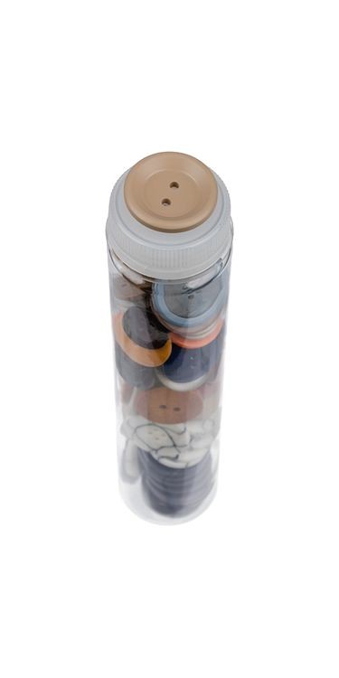 Контейнер для пуговиц, пластик, d 4 см, 4x20 см, 20 шт., Gamma — картинка 3