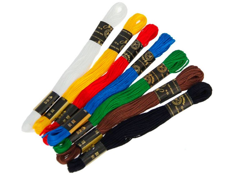 Набор ниток мулине для вышивания «Школьный», 10 м, 7 шт. — картинка 2