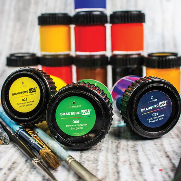 Гуашь художественная Brauberg ART CLASSIC, набор 12 цветов в баночках по 22 мл — картинка 13