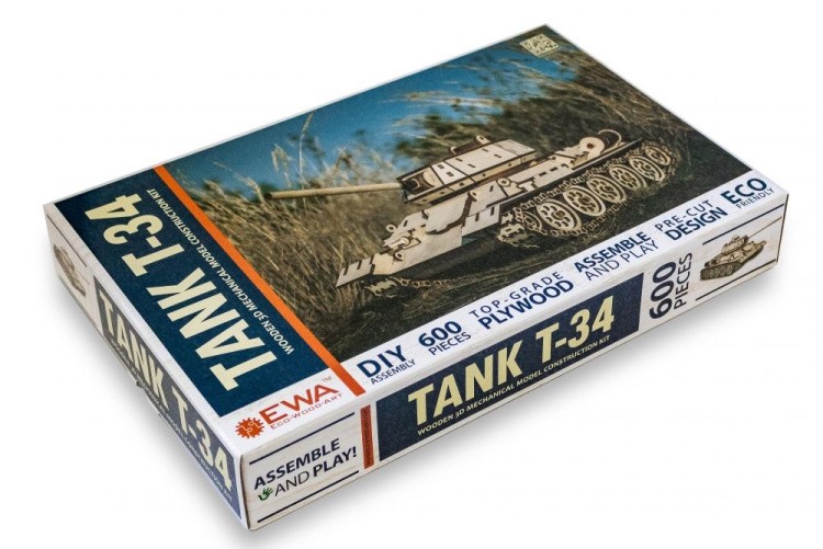 Конструктор из дерева «Танк T-34», Eco Wood Art — картинка 6