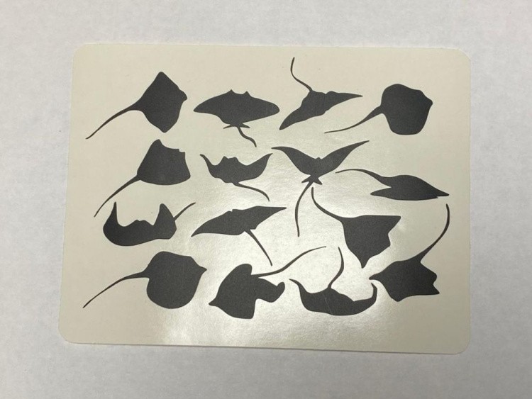 №903 Наклейка Скат (Черные) Sticker, Art Blong — картинка 2