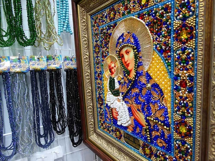 Набор вышивки хрустальными камнями «Богородица Иерусалимская» — картинка 15