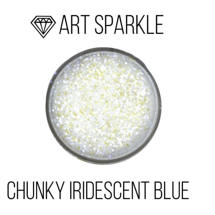 Глиттер крупный Chunky Iridescent Blue, 50 г, Craftsmen.store