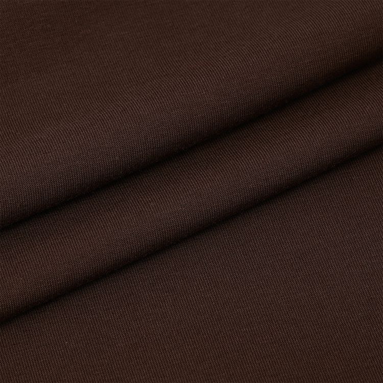 Ткань трикотаж Кулирка с лайкрой, пенье, 10 м x 180 см, 190 г/м², цвет: шоколад, TBY — картинка 3