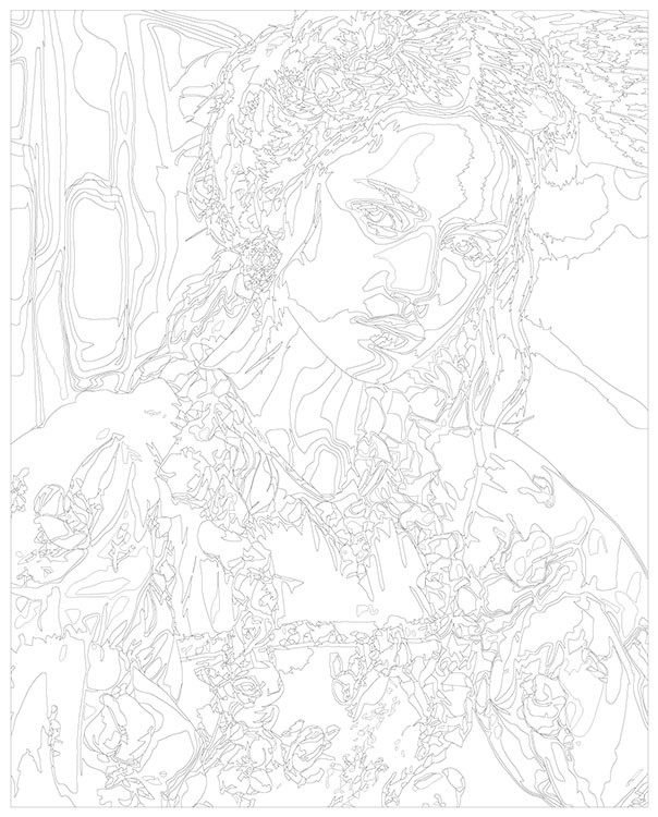 Картина по номерам «Девушка в национальном костюме в стиле фешн» — картинка 3