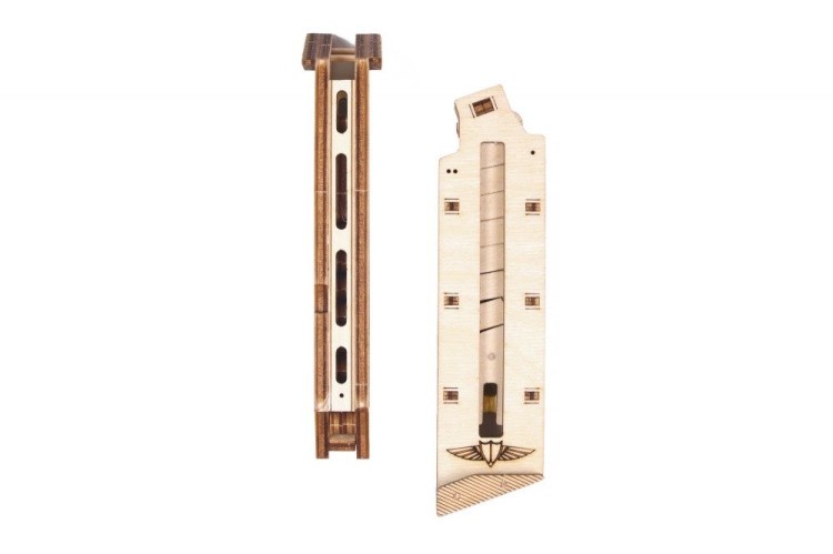 Сборная модель Пистолет Защитник (стреляет пулями), 256 элементов, Wood Trick — картинка 5
