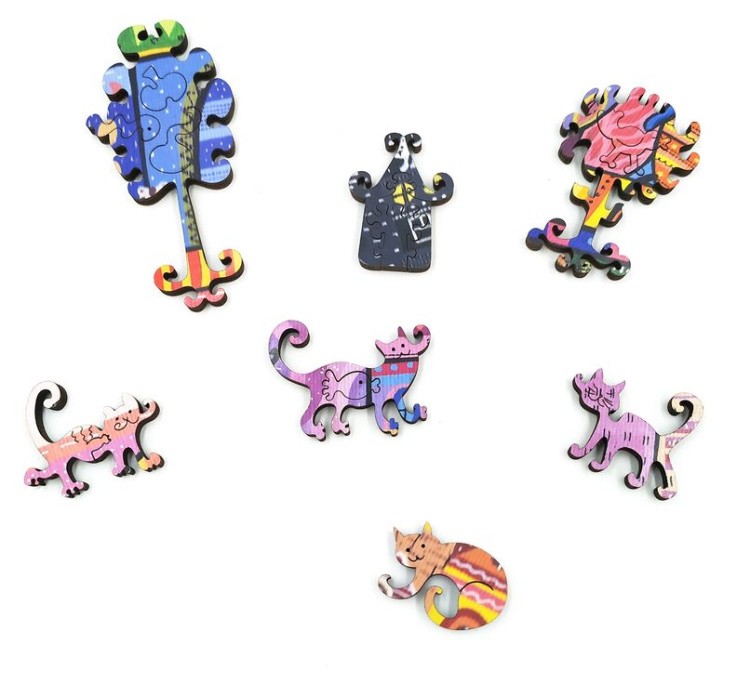 Деревянные пазлы DAVICI «Город котиков» — картинка 5