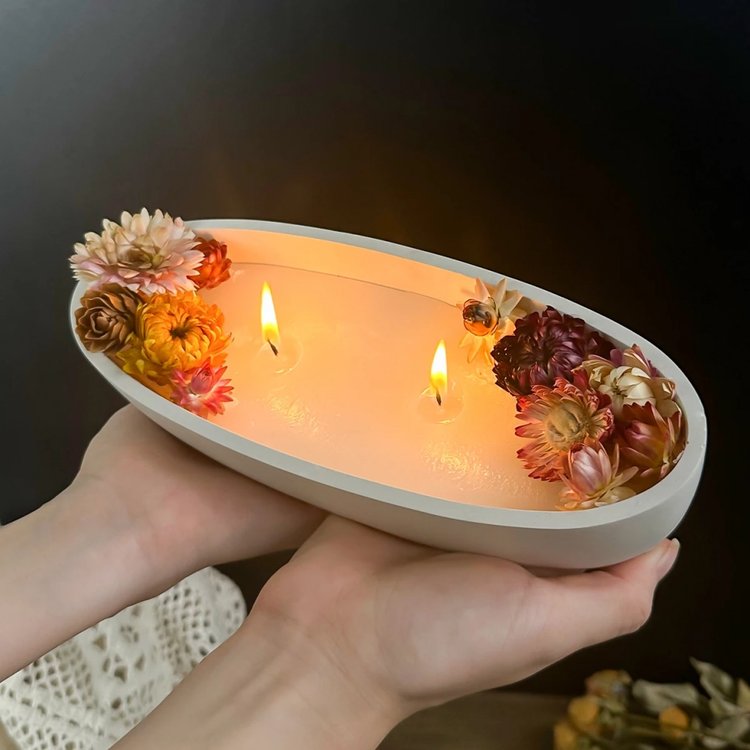 Силиконовый молд - Блюдо/кашпо, 22x10,5см, 1 шт. — картинка 5