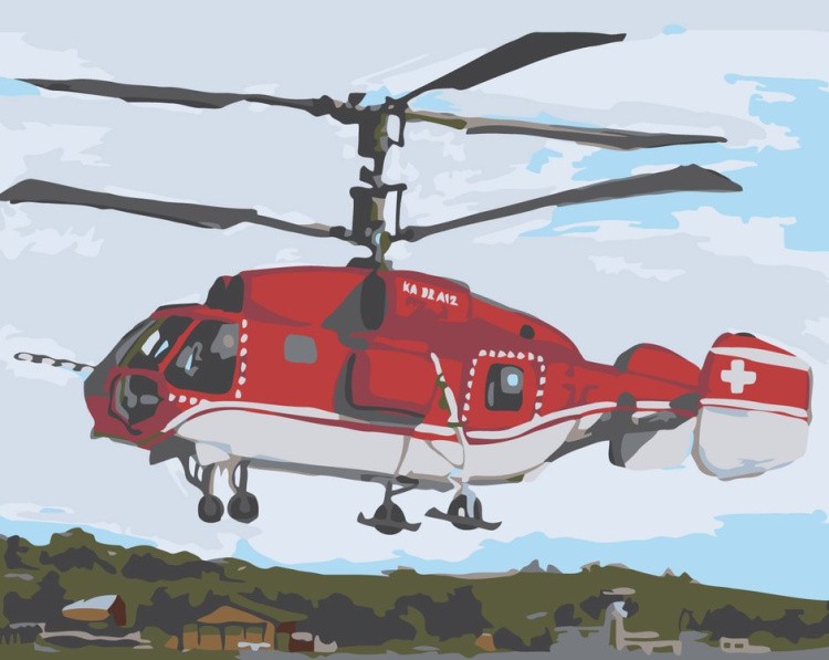 Картина по номерам «Вертолет»