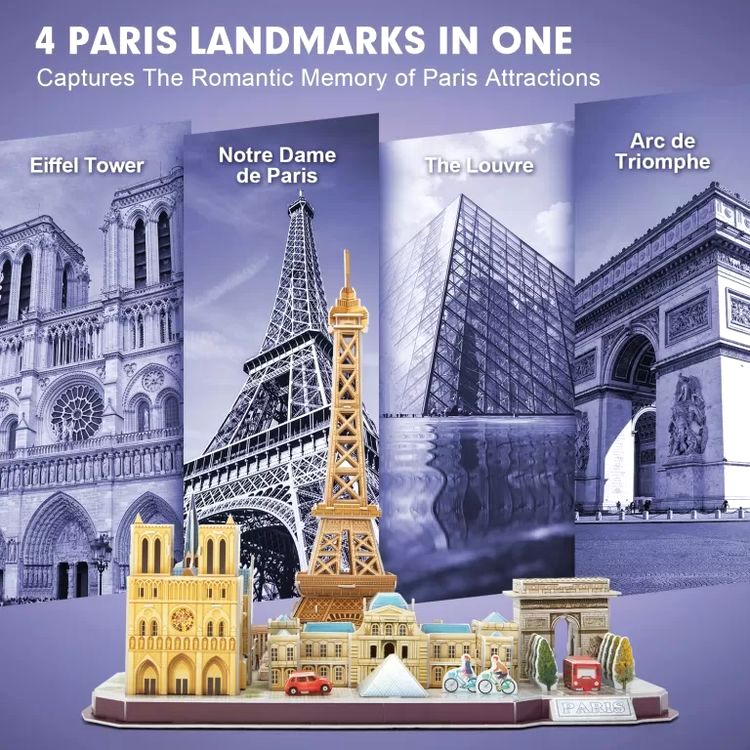 3D пазл CubicFun «CityLine. Париж» — картинка 6