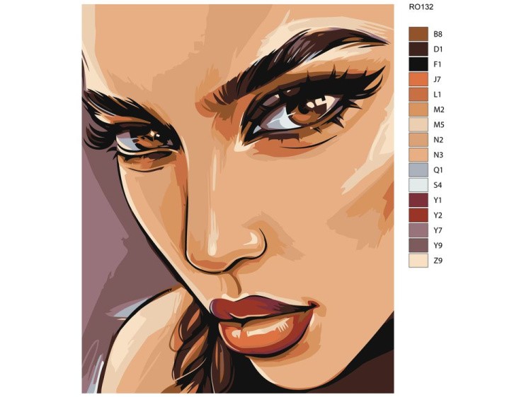 Картина по номерам «Пронзительный взгляд» — картинка 2