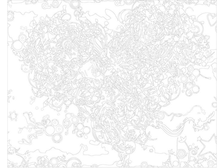 Картина по номерам «Цветочное сердце» — картинка 3