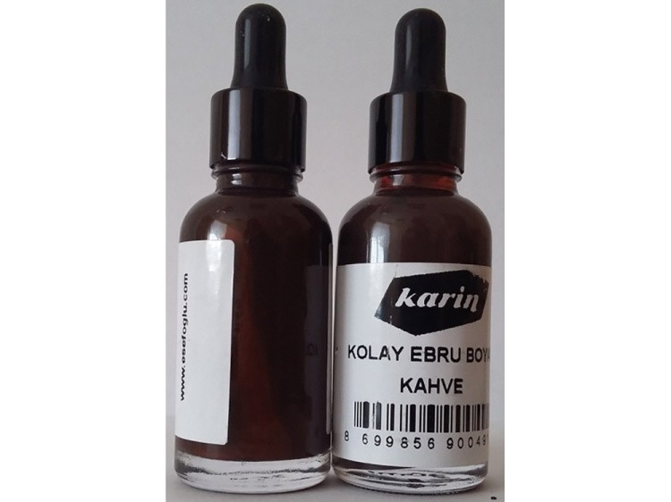 Краска для эбру коричневая 30 мл, Karin — картинка 4