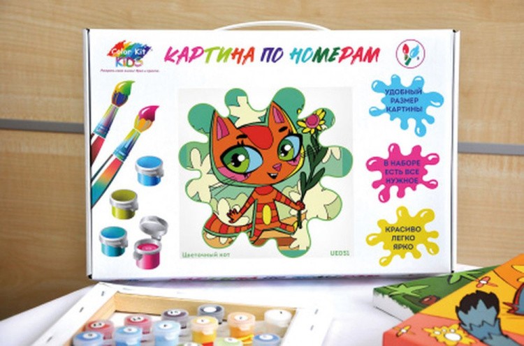 Картина по номерам «Цветочный кот» — картинка 2