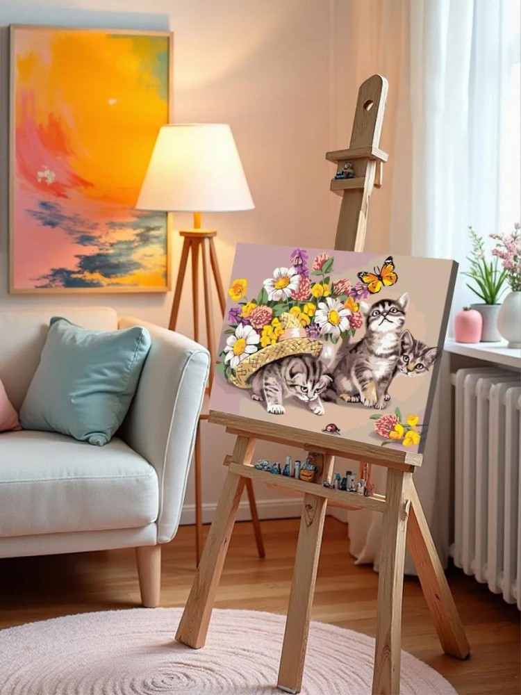 Картина по номерам «Любопытные котята» — картинка 9