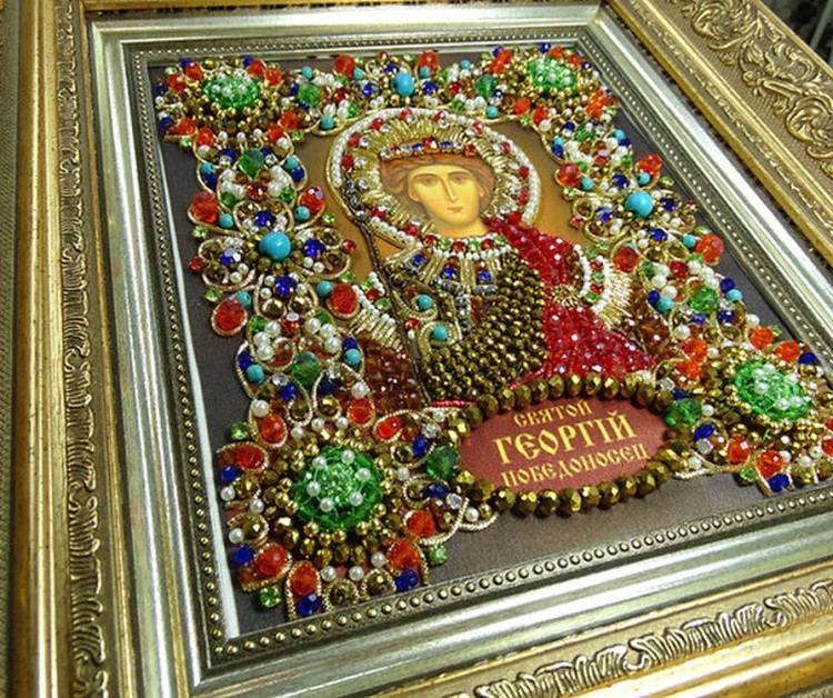 Набор вышивки хрустальными камнями «Георгий Победоносец» — картинка 2