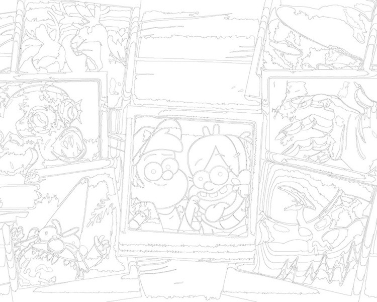 Картина по номерам «Гравити Фолз Фолс: Мейбл и Диппер на фото» — картинка 3