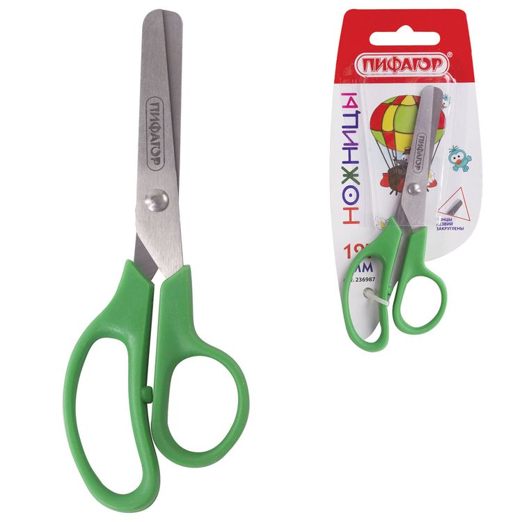 Ножницы 127 мм, асимметричные ручки, ПИФАГОР — картинка 2