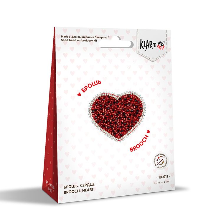 Набор вышивки бисером «Брошь. Сердце» — картинка 4