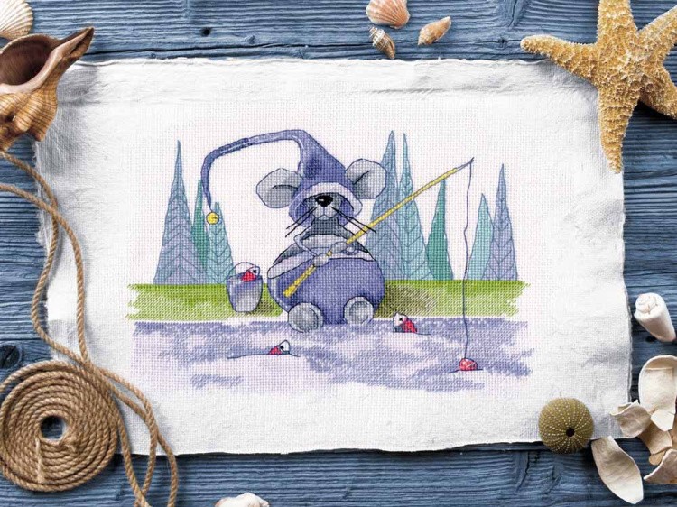 Набор для вышивания «Горошек на рыбалке» — картинка 3