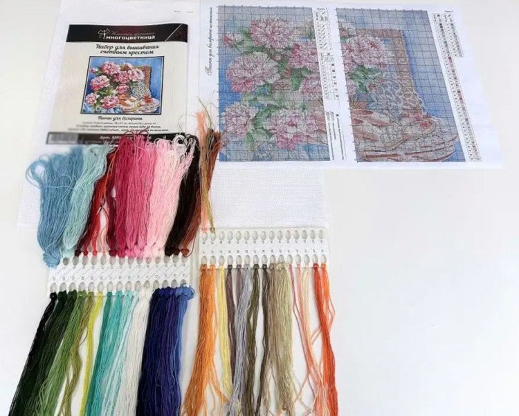 Набор для вышивания «Пионы для балерины» — картинка 4