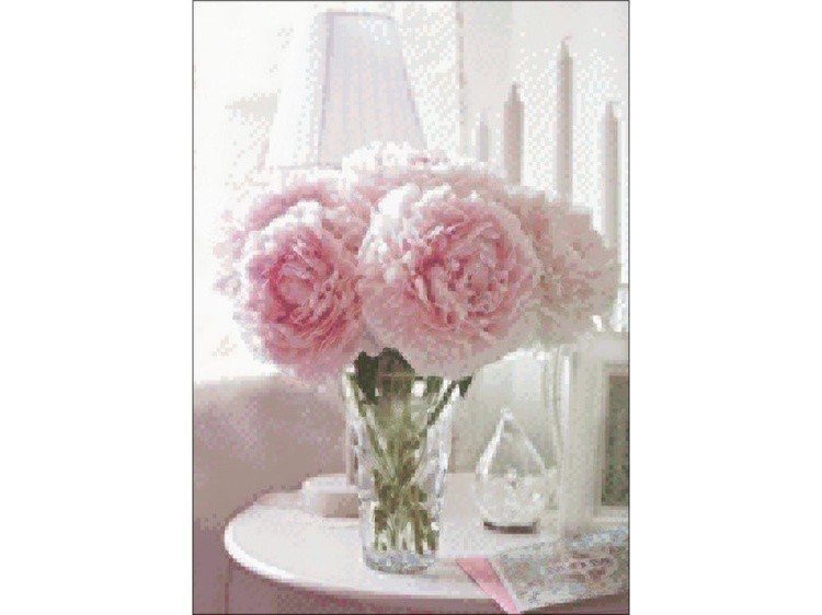 Алмазная вышивка «Нежные пионы» — картинка 2