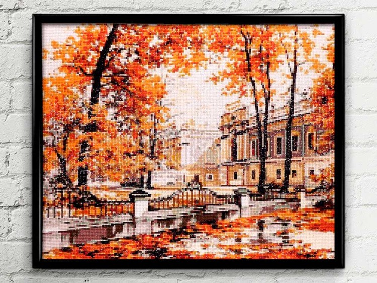 Алмазная вышивка «Осенний парк» — картинка 2