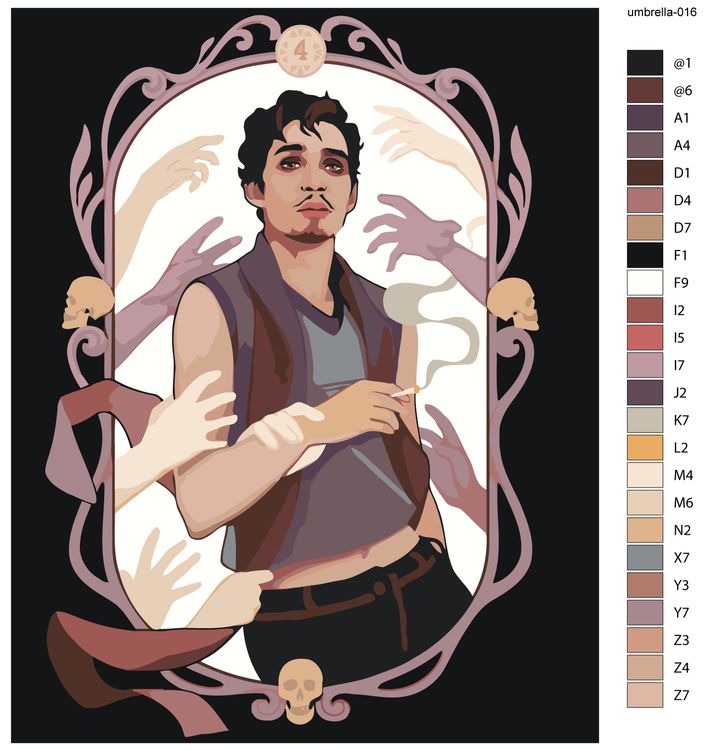 Картина по номерам «Академия Амбрелла: Клаус Харгривз - Роберт Шиэн 5» — картинка 2