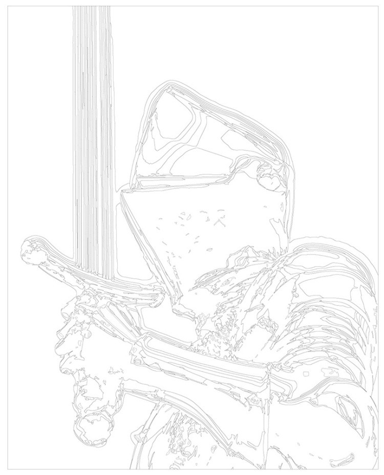 Картина по номерам Средневековый рыцарь с мечом — картинка 3