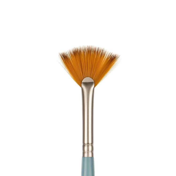 Кисть синтетика №04, веерная, 10 шт., короткая ручка, Vista-Artista — картинка 2