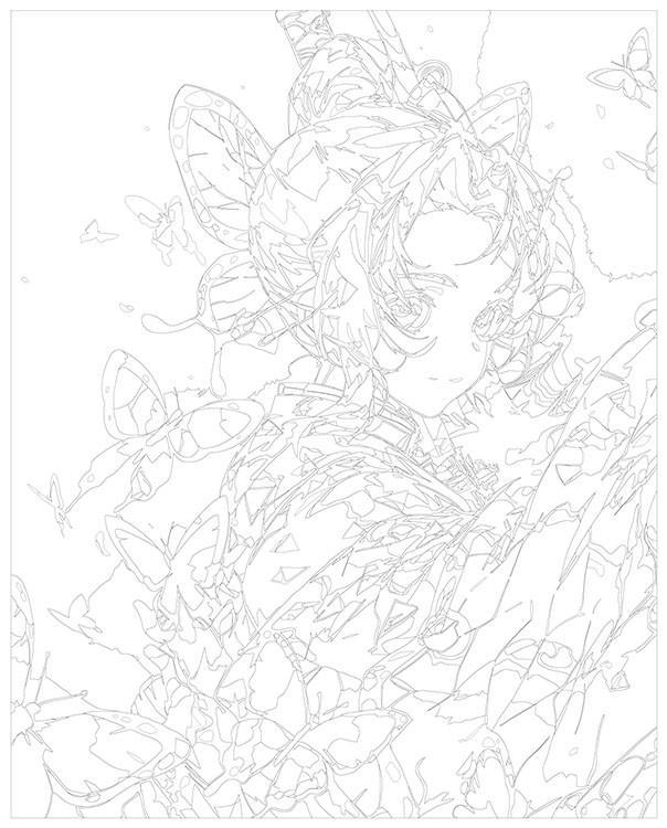 Картина по номерам «Клинок рассекающий демонов: Шинобу Кочо 5» — картинка 3