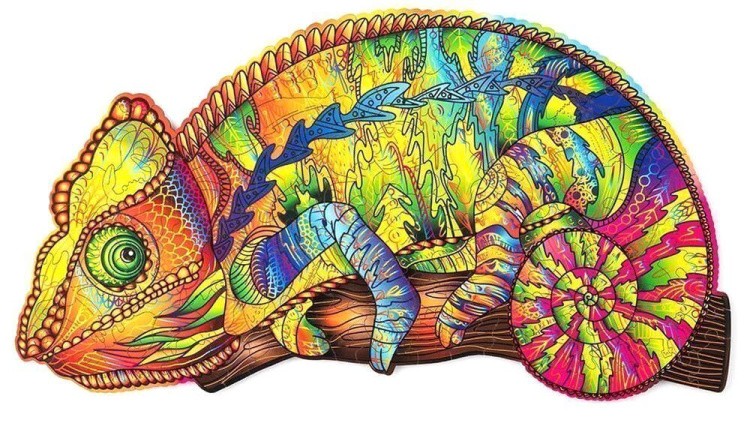 Деревянный пазл Wood Trick «Красочный Хамелеон» — картинка 6