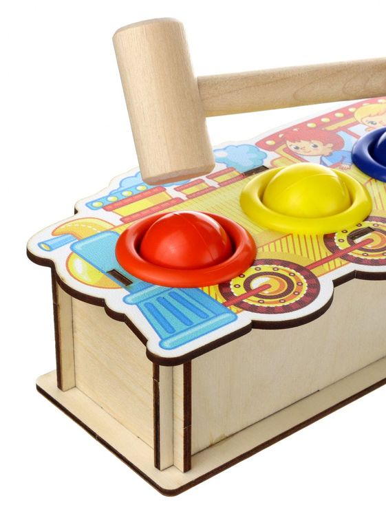 Стучалка цветная «Паровоз», 3 отверстия — картинка 4