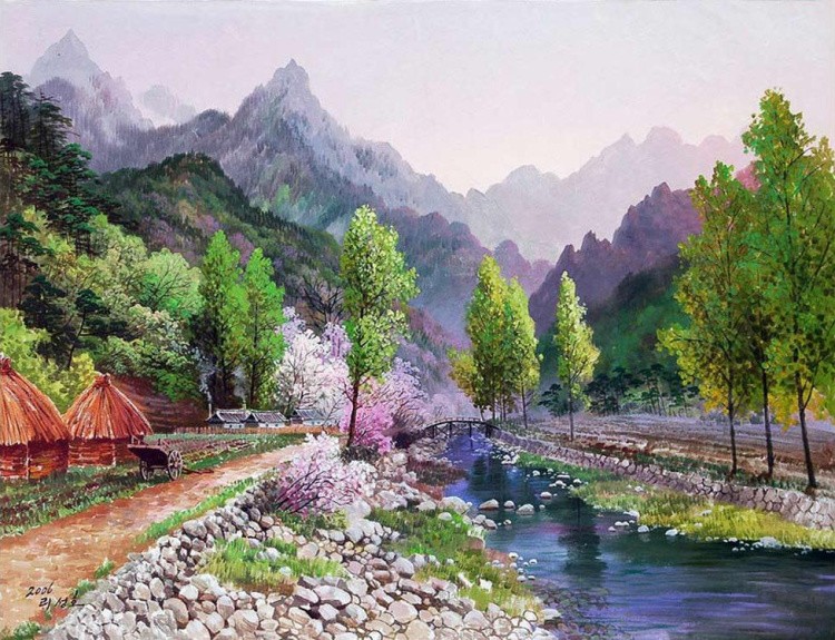 Картина по номерам «Весна в горах» — картинка 2